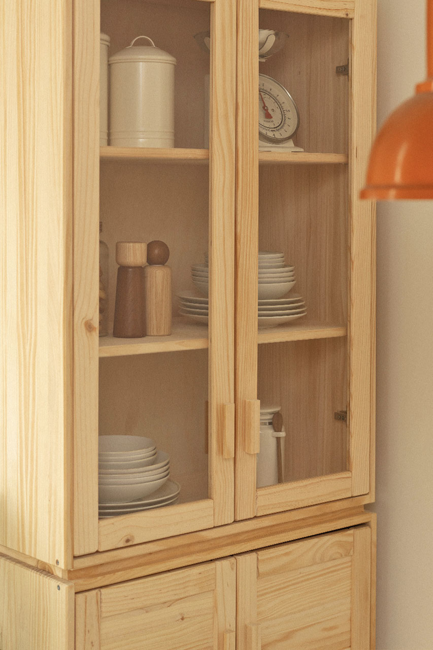 Imagen de ambiente 3 para:Vitrina alacena de madera natural